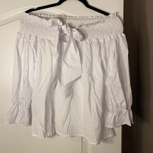 White off the shoulder top